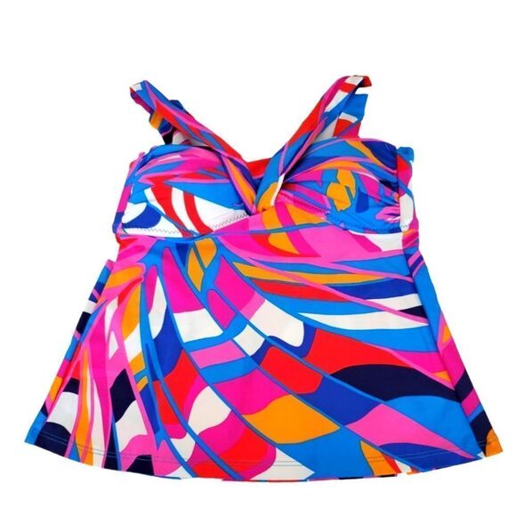 *NWT Trina Turk Bandeau Tankini Top Sz.4 - Picture 1 of 8